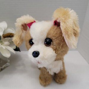 FurReal Dog Interactive Barks FRF Fury Friend W Bows in Hair 2011 Hasbro
